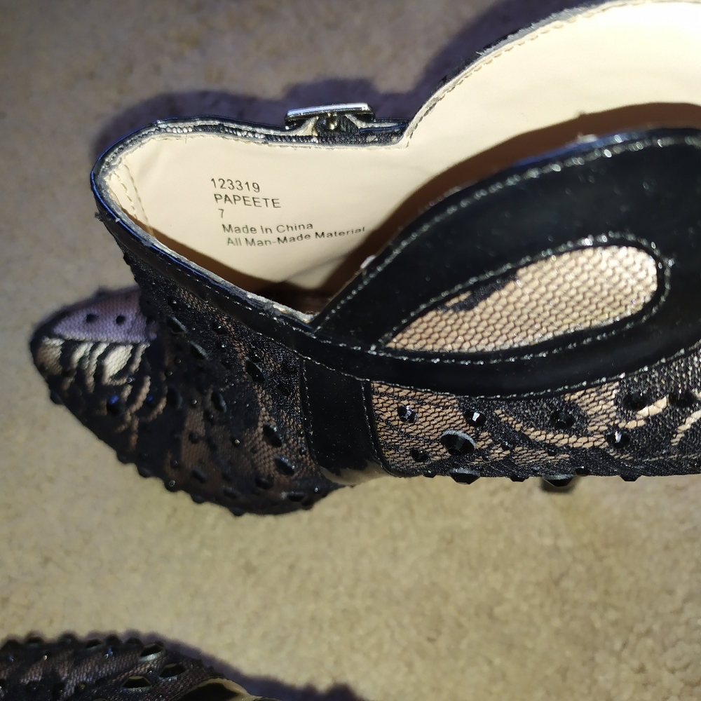 Eva & Zoe Heels Black Ankle Boots Papeete size 7 - Picture 4 of 6